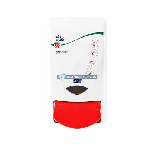 Deb Stoko Hand Sanitiser Dispenser 'Stop' Red Button 1 Litre  - SAN1DSEN