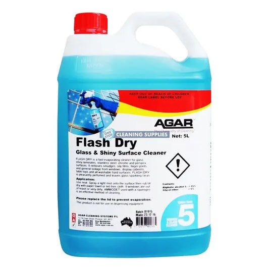 Agar Flash Dry Glass and Window Cleaner 5 Litre