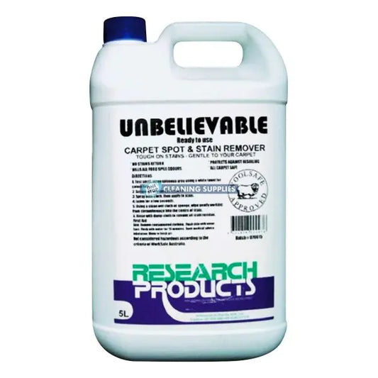 Research Products Unbelievable Carpet Spot and Stain Remover 5 Litre - CHRC-218115A