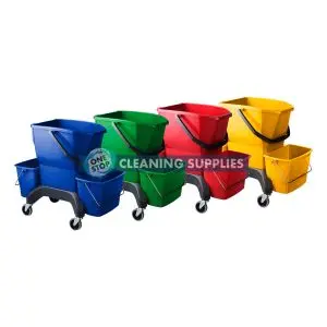 Floor Cleaning Kit For Household & Commercial Use - 25L Ergo Bucket With  Mops